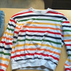 Rainbow striped brandy melville sweater